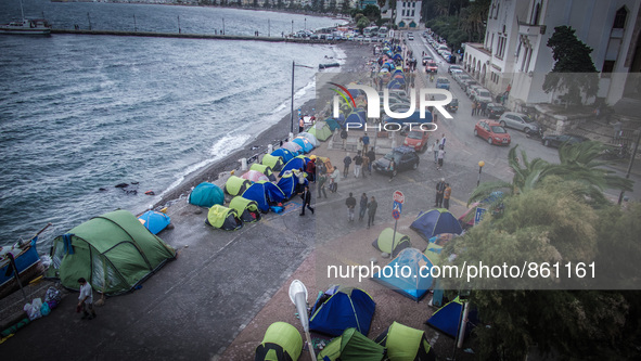 Hundreds of refugees continue to arrive on the Greek Island of Kos from Bodrum, Turkey, on October 21, 2015. Both the local community and la...