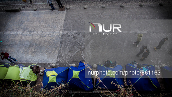 Hundreds of refugees continue to arrive on the Greek Island of Kos from Bodrum, Turkey, on October 21, 2015. Both the local community and la...