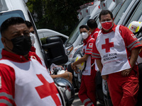 August 02, 2022, Mexico City, Mexico. Mexican authorities renewed 46 ambulance units that were handed over to the Mexican Red Cross. These u...