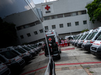 August 02, 2022, Mexico City, Mexico. Mexican authorities renewed 46 ambulance units that were handed over to the Mexican Red Cross. These u...