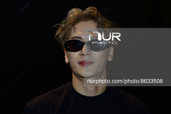 Chinese singer, record producer, fashion designer and music video director, Jackson Wang poses for a photo ahead of his showcase titled TEAM...