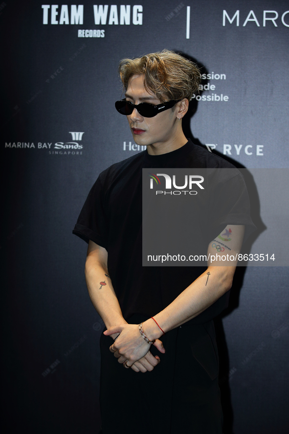 Chinese singer, record producer, fashion designer and music video director, Jackson Wang poses for a photo ahead of his showcase titled TEAM...