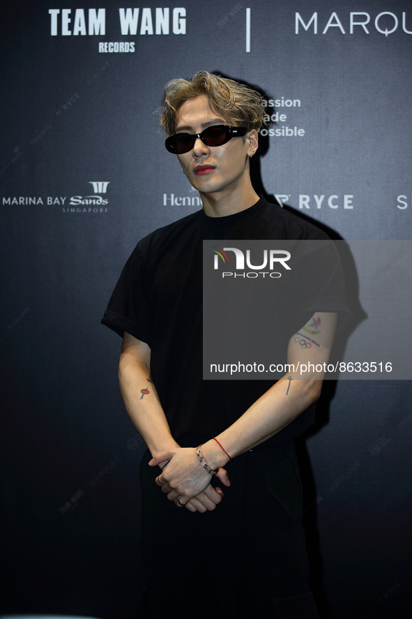 Chinese singer, record producer, fashion designer and music video director, Jackson Wang poses for a photo ahead of his showcase titled TEAM...