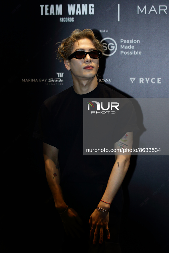 Chinese singer, record producer, fashion designer and music video director, Jackson Wang poses for a photo ahead of his showcase titled TEAM...