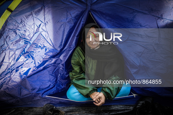 Hundreds of migrants and refugees continue to arrive on the Greek Island of Kos from Bodrum, Turkey, on October 23, 2015. Both the Local com...