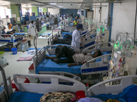 Kidney dialysis patient seen in a kidney hospital at Dhaka, Bangladesh on August 14, 2022. (