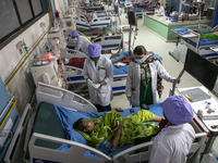 Kidney dialysis patient seen in a kidney hospital at Dhaka, Bangladesh on August 14, 2022. (