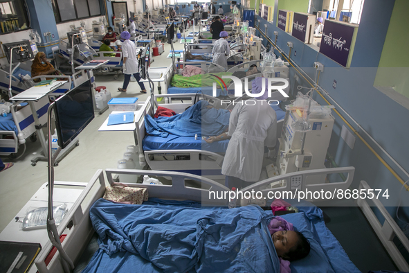 Kidney dialysis patient seen in a kidney hospital at Dhaka, Bangladesh on August 14, 2022. 