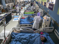 Kidney dialysis patient seen in a kidney hospital at Dhaka, Bangladesh on August 14, 2022. (