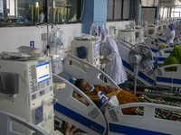 Kidney dialysis patient seen in a kidney hospital at Dhaka, Bangladesh on August 14, 2022. (