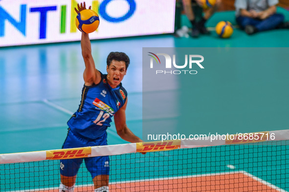 Mattia Bottolo (Italy) during the Volleyball Intenationals DHL Test Match Tournament - Italy vs USA on August 18, 2022 at the Cuneo in Cuneo...