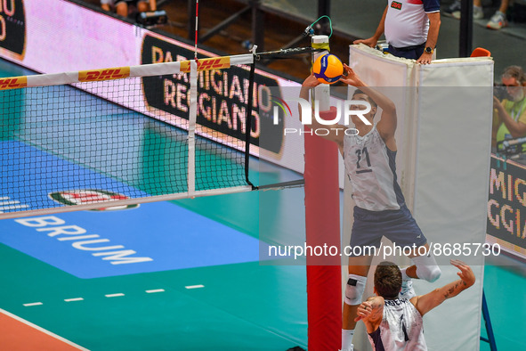 Christenson Micah (USA) during the Volleyball Intenationals DHL Test Match Tournament - Italy vs USA on August 18, 2022 at the Cuneo in Cune...