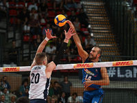 Smith David (USA)  Gianluca Galassi (Italy) during the Volleyball Intenationals DHL Test Match Tournament - Italy vs USA on August 18, 2022...