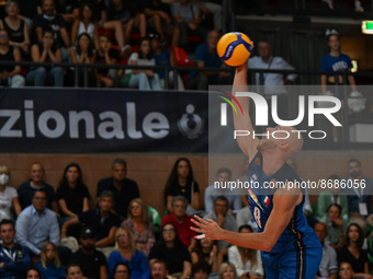 Riccardo Sbertoli (Italy) during the Volleyball Intenationals DHL Test Match Tournament - Italy vs USA on August 18, 2022 at the Cuneo in Cu...