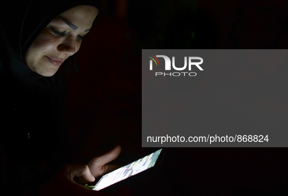 A Syrian lady pictured outside the Aspa Boomerang Restaurant in Kos harbour, as awaiting to enter to the restaurant. 
The restaurant owner,...