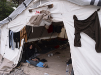 A dormitory for over 20 people set up in Kos camp, near the main Police station, as hundreds of new arrived migrants awaiting on a daily bas...