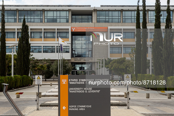 An outside view of the main building of the University of Cyprus at, Nicosia, Cyprus, on Aug. 25, 2022. Dr Leontios Kostrikis, professor of...