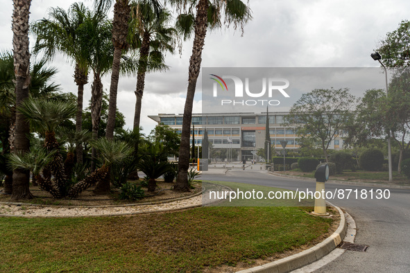 An outside view of the main building of the University of Cyprus at, Nicosia, Cyprus, on Aug. 25, 2022. Dr Leontios Kostrikis, professor of...