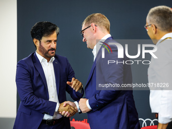 BEN SULAYEM Mohammed (uae), President of the FIA, DUESMANN Markus (ger), CEO of Audi, portrait during the Formula 1 Rolex Belgian Grand Prix...