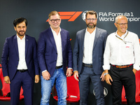 Audi Sport Press Conference: BEN SULAYEM Mohammed (uae), President of the FIA,DUESMANN Markus (ger), CEO of Audi, HOFFMAN Oliver (ger), Chie...