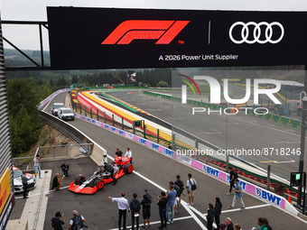 Audi Sport unveiling a show car to announce their entry to F1 in 2026 during the Formula 1 Rolex Belgian Grand Prix 2022, 14th round of the...