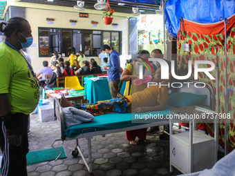 Dengue-infected patients are treated in the premises of the government hospital in Kathmandu, Nepal on August 29, 2022. The number of dengue...