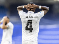 David Alaba of Real Madrid during La Liga Santader match between Real Madrid and Real Betis at Estadio Santiago Bernabeu in Madrid, Spain. (