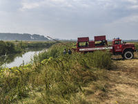 Rescuers are extinguishing Peat soil fires near the village of Sosnivka in the Kyiv Region, Ukraine September 6, 2022 (