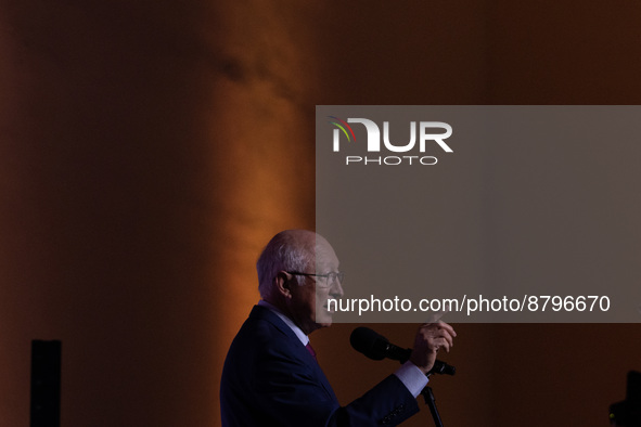 Ken Salazar, U.S. ambassador to Mexico, during the High Level Dialogue between Mexico and the US organized by the American Society where var...