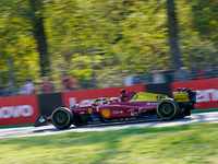 Carlos Sainz Jr. of Spain driving the (55) Scuderia Ferrari F1-75 Ferrari 066/7  during the Formula 1 Pirelli Gran Premio d'Italia 2022 on S...