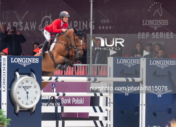Jorne Sprehe (GER) / Hot Easy during the Longines EEF Series of Warsaw Jumping CSIO4 , in Warsaw, Poland, on September 9, 2022. 