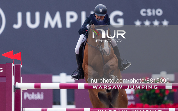Wilm Vermeir (BEL) / Joyride during the Longines EEF Series of Warsaw Jumping CSIO4 , in Warsaw, Poland, on September 9, 2022. 