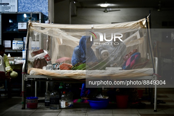 Dengue-infected patients are treated in a special ward of a hospital in Dhaka, Bangladesh on September 14, 2022. Some 389 people with dengue...