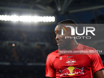 Christopher Nkunku during UEFA Champions League match between Real Madrid and RB Leipzig at Estadio Santiago Bernabeu on September 14, 2022...