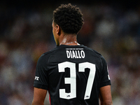 Abdou Diallo during UEFA Champions League match between Real Madrid and RB Leipzig at Estadio Santiago Bernabeu on September 14, 2022 in Mad...