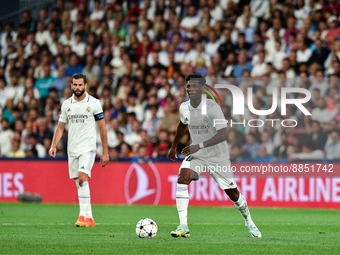 Aurelien Tchouameni during UEFA Champions League match between Real Madrid and RB Leipzig at Estadio Santiago Bernabeu on September 14, 2022...