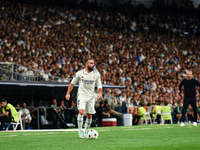 Daniel Carvajal during UEFA Champions League match between Real Madrid and RB Leipzig at Estadio Santiago Bernabeu on September 14, 2022 in...