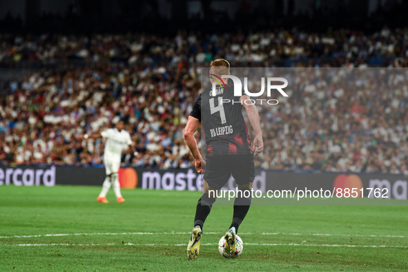 Willi Orban during UEFA Champions League match between Real Madrid and RB Leipzig at Estadio Santiago Bernabeu on September 14, 2022 in Madr...