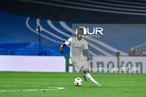 Eduardo Camavinga during UEFA Champions League match between Real Madrid and RB Leipzig at Estadio Santiago Bernabeu on September 14, 2022 i...