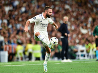 Daniel Carvajal during UEFA Champions League match between Real Madrid and RB Leipzig at Estadio Santiago Bernabeu on September 14, 2022 in...