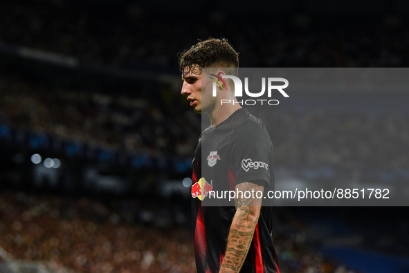 Dominik Szoboszlai during UEFA Champions League match between Real Madrid and RB Leipzig at Estadio Santiago Bernabeu on September 14, 2022...