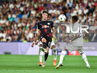 Dominik Szoboszlai during UEFA Champions League match between Real Madrid and RB Leipzig at Estadio Santiago Bernabeu on September 14, 2022...