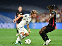 Luka Modric during UEFA Champions League match between Real Madrid and RB Leipzig at Estadio Santiago Bernabeu on September 14, 2022 in Madr...