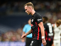 David Raum during UEFA Champions League match between Real Madrid and RB Leipzig at Estadio Santiago Bernabeu on September 14, 2022 in Madri...