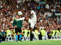 Aurelien Tchouameni during UEFA Champions League match between Real Madrid and RB Leipzig at Estadio Santiago Bernabeu on September 14, 2022...