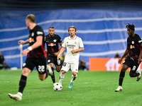 Luka Modric during UEFA Champions League match between Real Madrid and RB Leipzig at Estadio Santiago Bernabeu on September 14, 2022 in Madr...