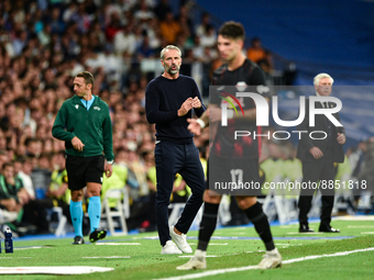 Marco Rose during UEFA Champions League match between Real Madrid and RB Leipzig at Estadio Santiago Bernabeu on September 14, 2022 in Madri...