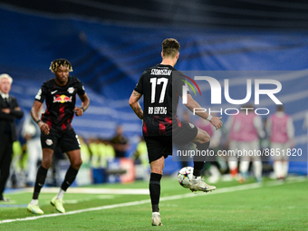 Dominik Szoboszlai during UEFA Champions League match between Real Madrid and RB Leipzig at Estadio Santiago Bernabeu on September 14, 2022...