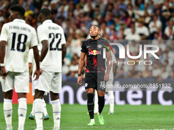 Christopher Nkunku during UEFA Champions League match between Real Madrid and RB Leipzig at Estadio Santiago Bernabeu on September 14, 2022...