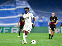 Aurelien Tchouameni during UEFA Champions League match between Real Madrid and RB Leipzig at Estadio Santiago Bernabeu on September 14, 2022...